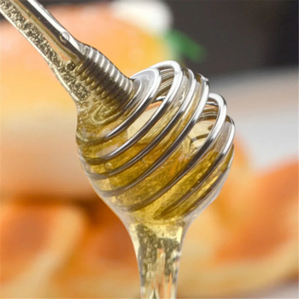 

1 pc Coffee Milk Blender Honey Tea Mixing Stick Stirring Rod 2 Use Honey Stick Stainless Steel Long Handle Honey Spoon