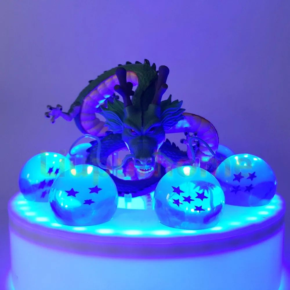 Dragon Ball Z Shenron с синим светодиодным хрустальным шариком DIY дисплей набор аниме Dragon Ball Z Son Goku Led ночник Lampara Led