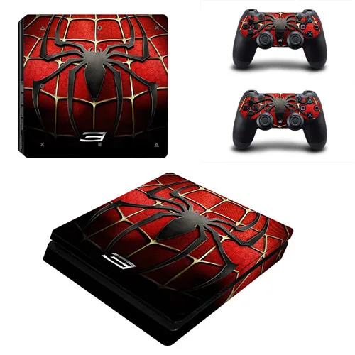 Человек-паук PS4 тонкая кожа Наклейка виниловая для sony Playstation 4 консоль и 2 контроллера PS4 тонкая кожа Наклейка - Цвет: YSP4S-1658