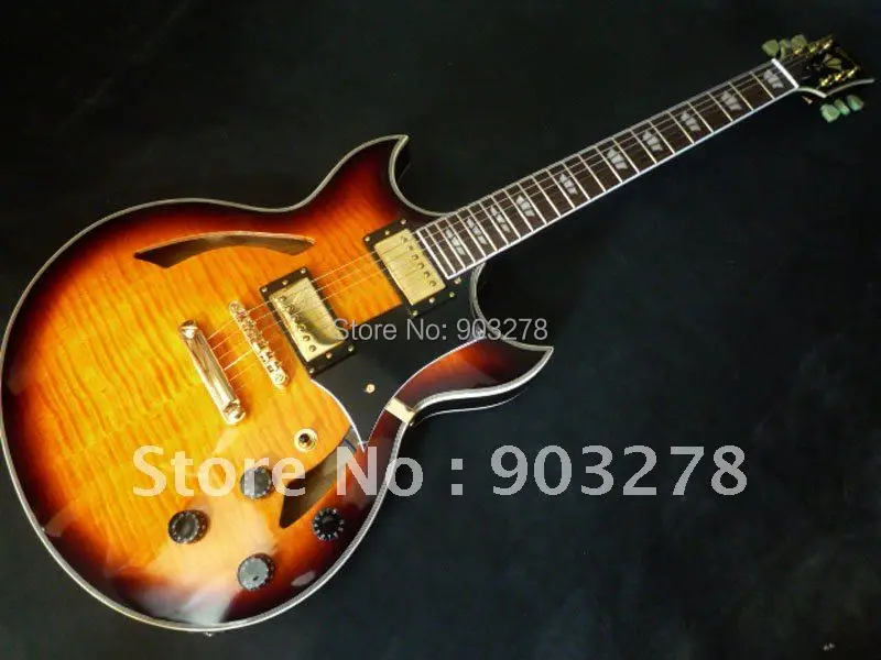 

Johnny Jazz electric guitar sunburst to black