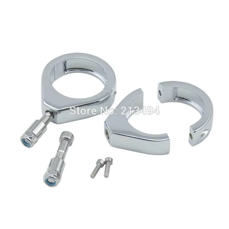 Comprar Motocicleta cromo 39mm señal reubicación Tenedores soportes Abrazaderas para harley davidson