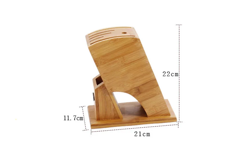 Бамбук инструмент держатель ножа блок нож стойки инструмент стойку кухонные принадлежности дерево нож стойки бамбука нож хранения стойки