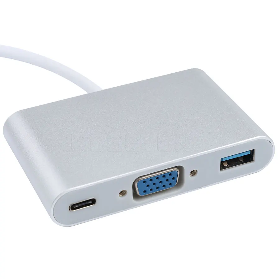 Адаптер зарядного устройства kebidu USB 3,1 type C для монитора VGA USB 3,0 type-c для usb-концентратора Macbook