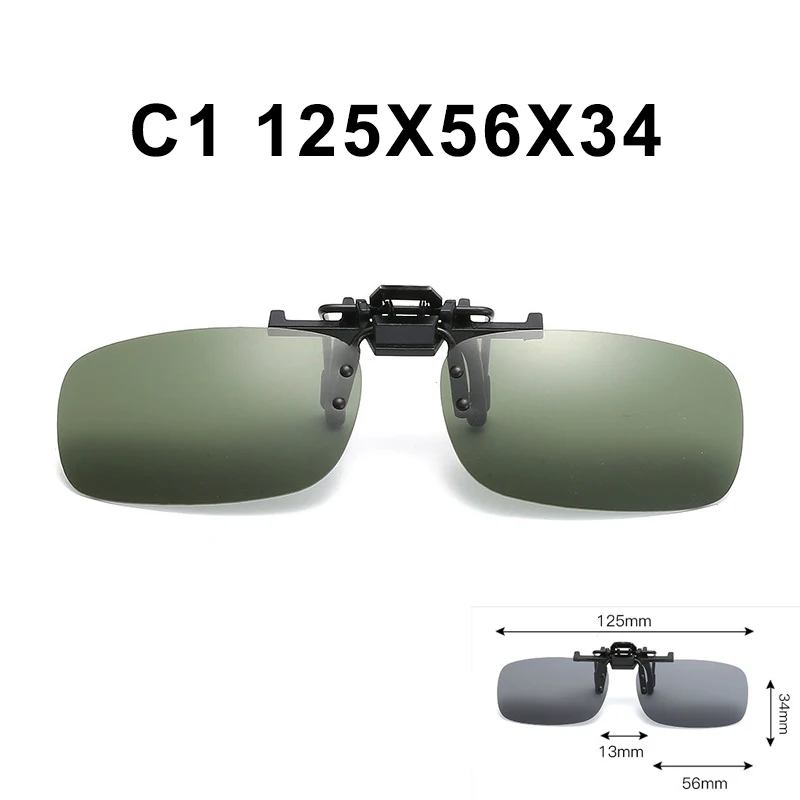 Унисекс поляризованные прикрепляемые солнцезащитные очки близорукие вождения ночного видения солнцезащитные очки анти-UVA Анти-UVB флип близорукость очки - Цвет линз: C1 G15