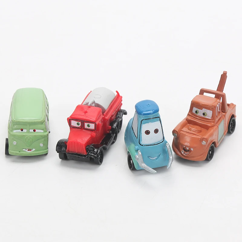 4 6 см 24 шт./лот Disney Pixar Cars 3 Lightning McQueen Mater Jackson Storm Ramirez 1:55 литье под давлением ABS модель