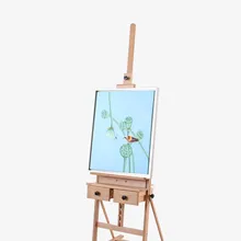Floding деревянный мольберт наброски масляной живописи леса Sketchpad с выдвижными ящиками посадки может приподнимается картина маслом для взрослых рамки