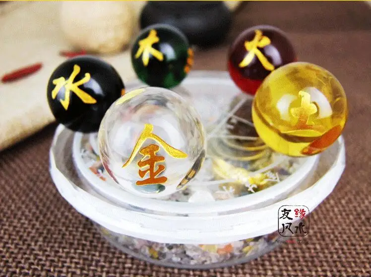 Jiu Gong Bagua Zhen Feng Shui пять элементов украшения хрустальный шар | Дом и сад