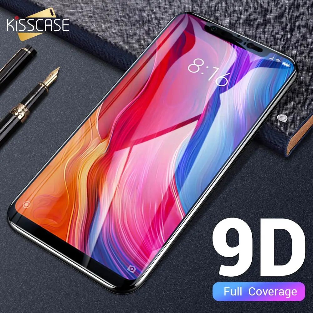 KISSCASE 9D закаленное стекло для Xiaomi mi 8 lite a2 a1 Защита экрана Redmi Note 6 pro 4X 5 Pocophone F1 |