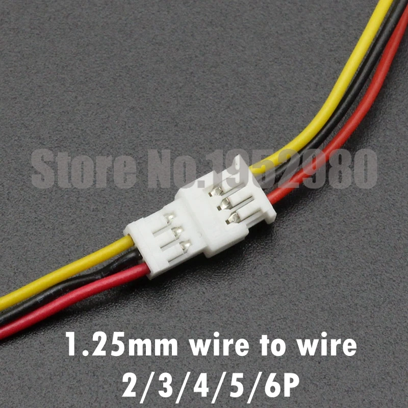 50 Set JST 1.25MM Wire to Wire Male Female Connector Plug ... 2 wire harness female 
