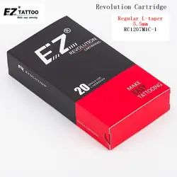 RC1207M1C-1 EZ революция картридж иглы татуировки изогнутые иглы большого размера #12 длинный конус 5,5 мм для татуировки машины