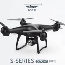 SJD s70w RC Дроны с GPS и камеры HD 400 м дистанционный пульт расстояние и широкий угол камеры Вертолет Drone