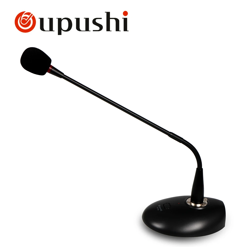 Oupushi PA نظام البث ميكروفون سطح المكتب السلكية المناداة ميكروفون