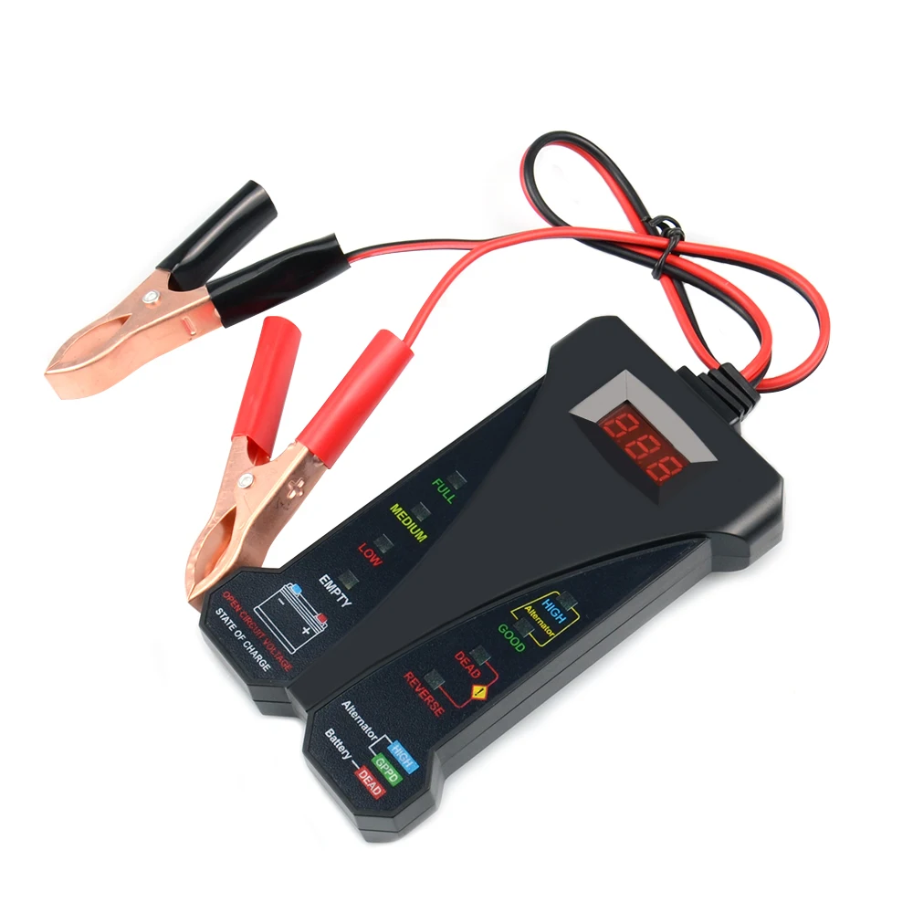Автомобильный тестер заряда аккумулятора автомобиля цифровой анализатор 12 В светодиодный цифровой тестер и система зарядки анализатор 3 в 1