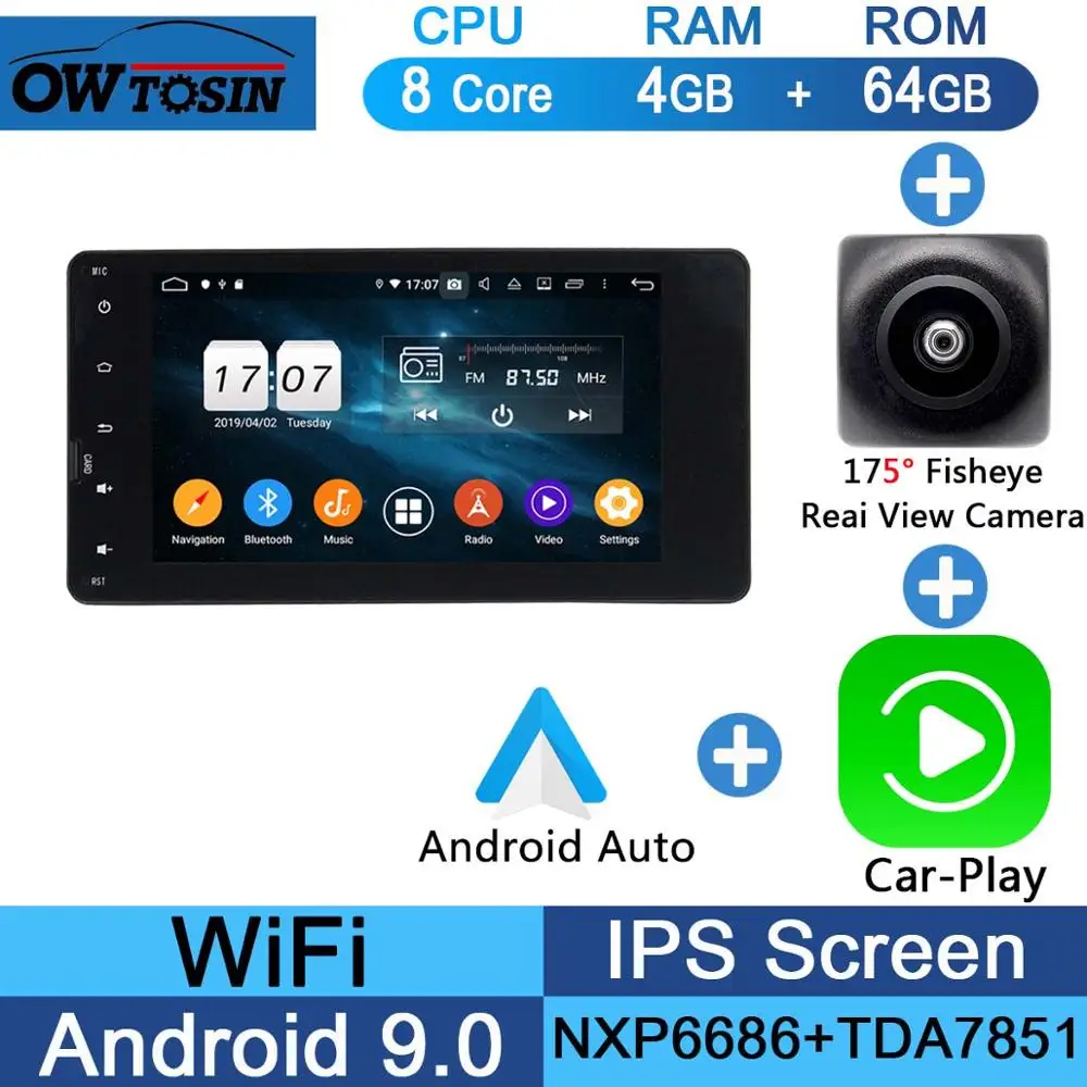 " ips 8 ядерный 4 Гб ram+ 64 Гб rom Android 9,0 автомобильный dvd-плеер для Mitsubishi Lancer Outlander ASX RVR 2013 DSP радио Carplay - Цвет: Fisheye Carplay n A