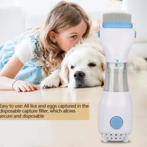 

Head Vacuum Lice comb Electric Capture Pet Filter Lice Treatment
