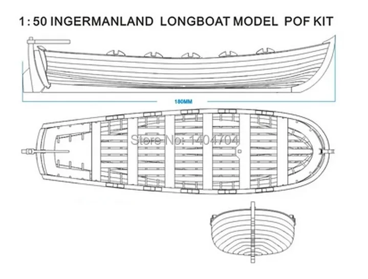 NIDALE модель весы 1/50 лазерная резка деревянный INGERMANLAND longboat модель комплект 180 мм русский Спасательный корабль в сборе комплект