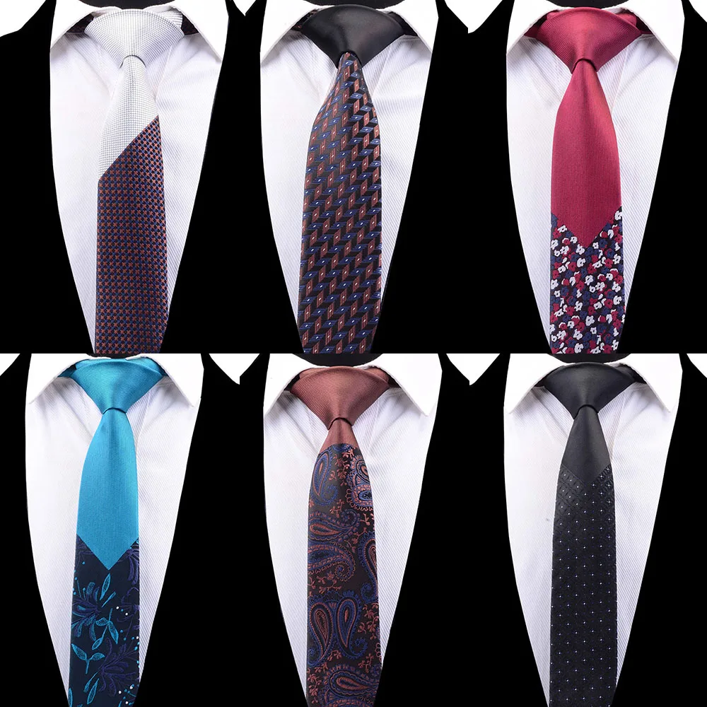 

JEMYGINS New Design Slim Ties For Men Quality Wedding Tie Floral Striped Necktie Hombre Cravate Plaid Men's ties For Business