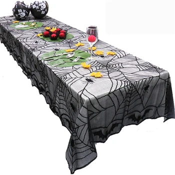 

Ouneed tablecloth 2017 122*244cm Halloween Spider Web toalha de mesa Topper Covers Fireplace Table Party Decor*30 GIFT
