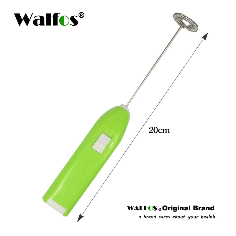 WALFOS Миксер для кофе, молока, напитков, Электрический взбиватель, пенообразователь, взбиватель яиц, Электрический мини-Миксер с ручкой, миксер, кухонный инструмент, горячая распродажа - Цвет: green
