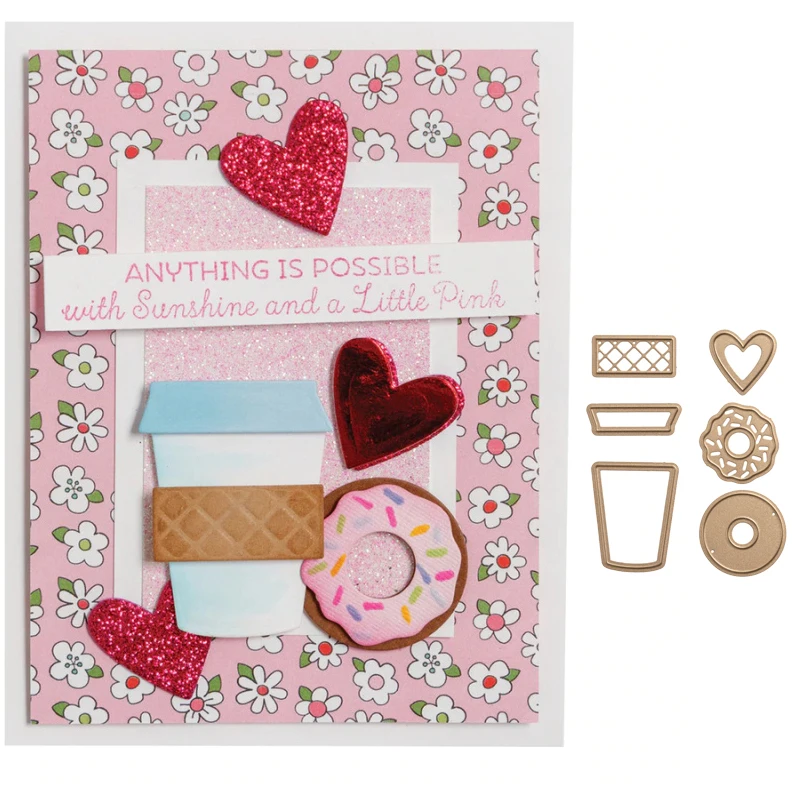 

Coffee Cup Bottle Metal Cutting Dies Stencil for DIY Scrapbooking Embossing Photo Album Decoration Paper Card Handcraft Die Cut