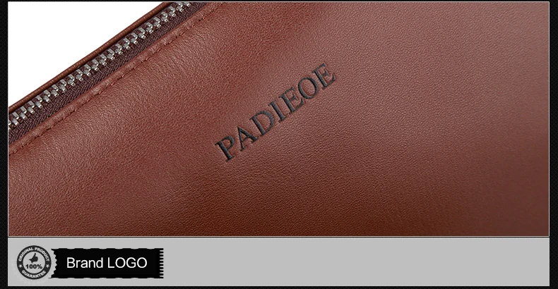 Padieoe натуральная кожа 2017 роскошный мужской кошелек большой Ёмкость держатели кредитных карт моды Для мужчин длинный мужской кошелек