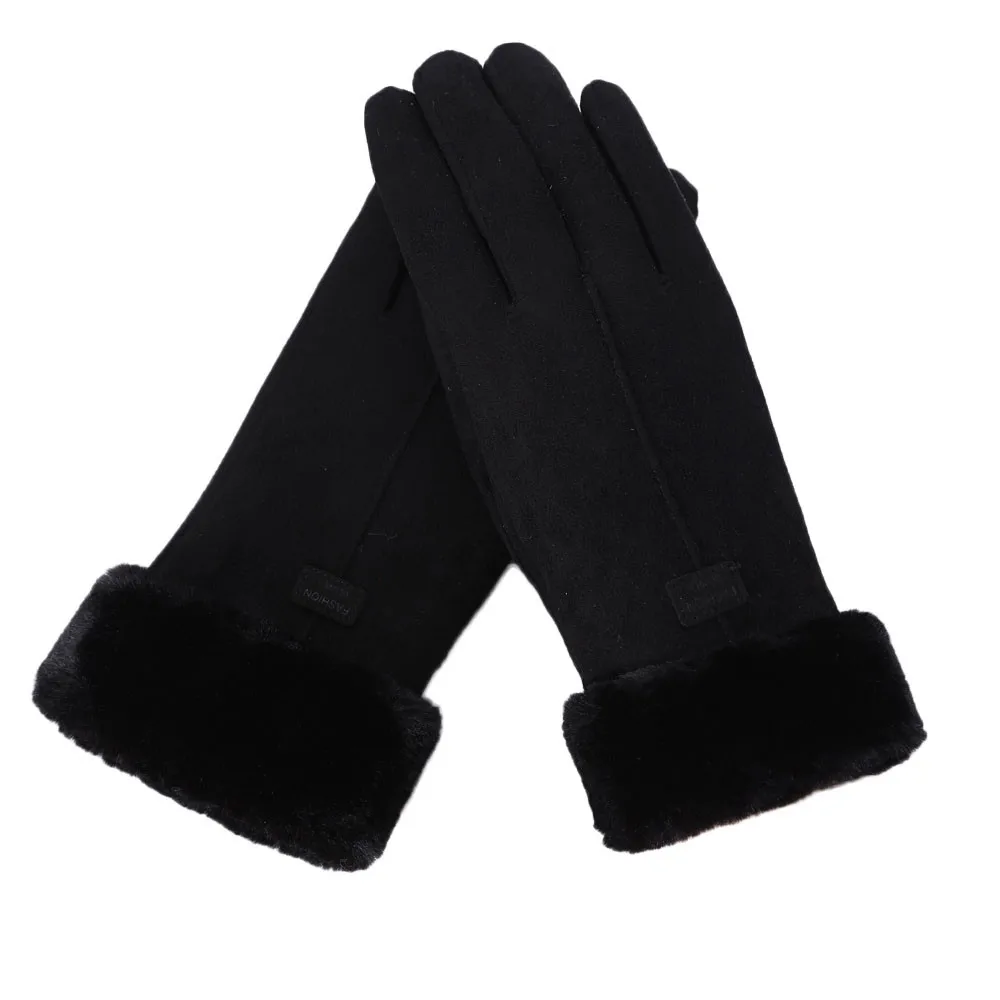 Классические Luvas de inverno женские модные зимние уличные спортивные теплые перчатки варежки Eldiven однотонные розовые Guantes femme 18Nov
