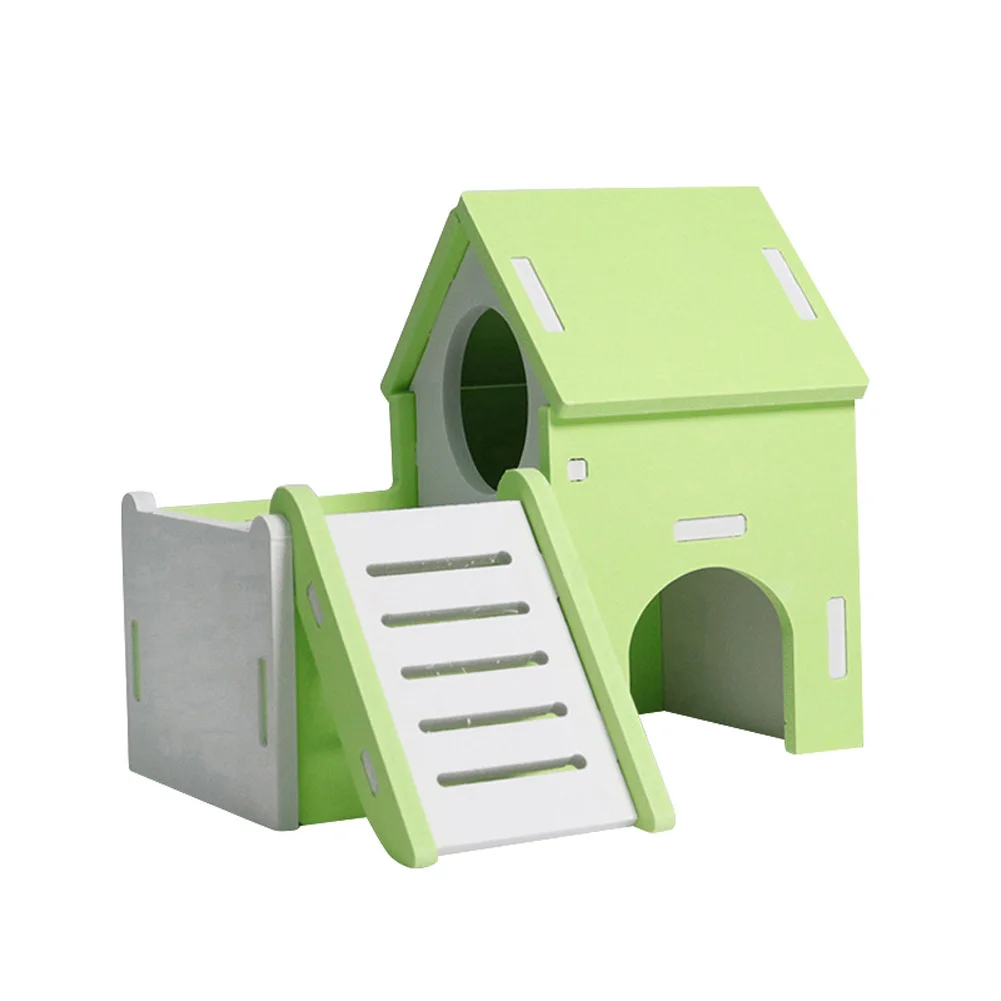 green Small house Мини-домик для маленьких животных экологичный Гладкий моющийся домик для домашних животных FP8 - Цвет: green Small house