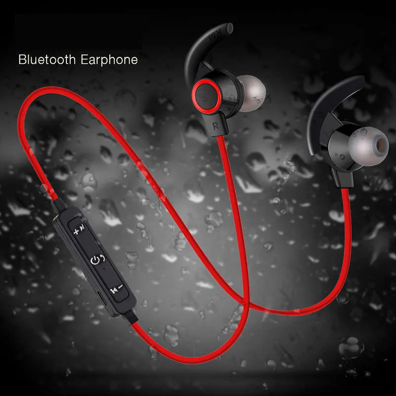 

Sports Bluetooth Headset Neckband Running With Mic Earpiece Sweatproof Binaural Earphone For Phones IPhone Xiaomi Huawei Samsung