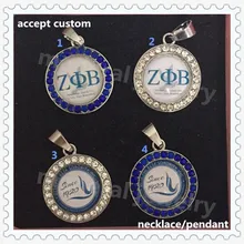 Ожерелье Zeta phi beta dove circle Кристальное очарование прозрачный