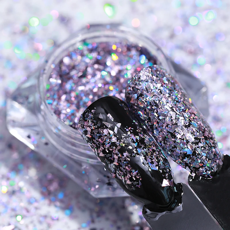 

5Pcs Holo Nail Sequins Holographic Flakies Powder Paillette DIY Manicure Nail Art Decoration Accessories Tool