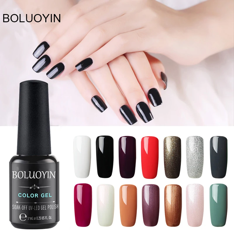 

29 Colors Gel Polish Nail Art Design Manicure 7 ml Soak Off Enamel Gel Lacquer Semi permanent Glitter Colorful Gel Varnish