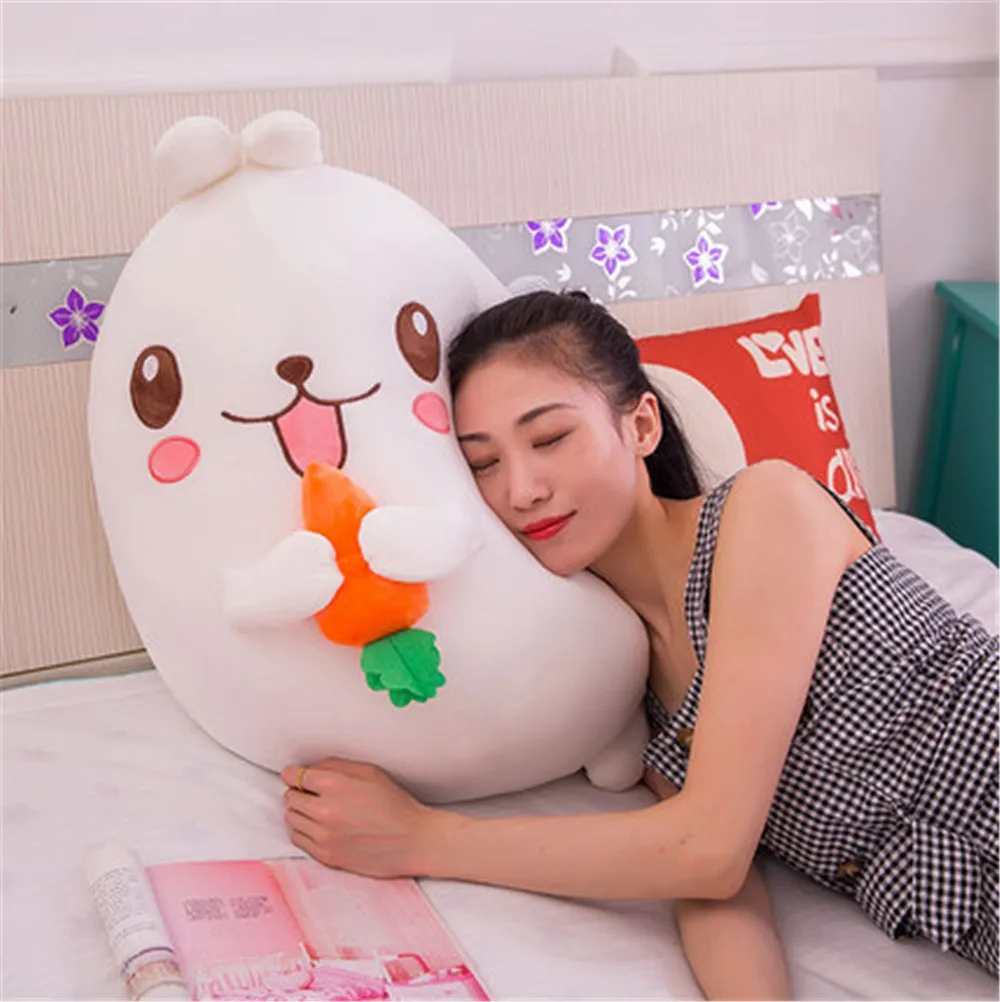 Fancytrader New Lovely 60cm Plush Bunny Toys Big Soft Stuffed Anime White Rabbit Bear Doll for Kids Gifts 3 Models6
