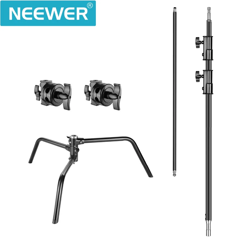 Neewer 2-pack Heavy Duty Light Stand C-Stand - Max 10 feet/3 meters Adjustable with 3.5 feet Holdin