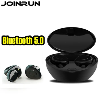 

Joinrun TWS Bluetooth Earphone Touch Control Headset Stereo Music In-ear Type V5.0 True Wireless Earbuds with Charging box