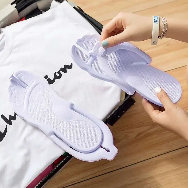 

Portable Multi-function Travel Flip Flops Detachable Lightweight slippers men EVA Non-slip Wearable beach shoes men Sandals
