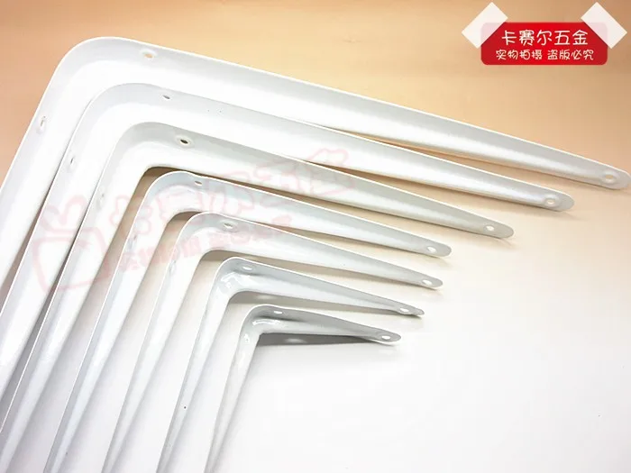 15cm*20cm wall metal shelf bracket standards decorative iron white 2pcs