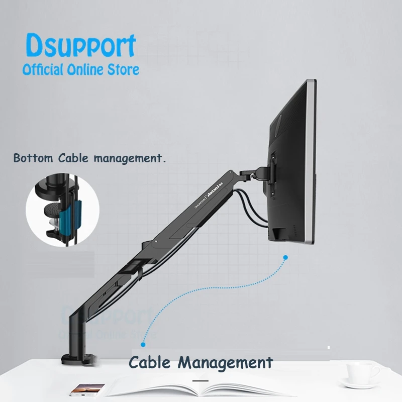 Loctek A8 быстрая установка настольная подставка 1"-36" монитор держатель полный движения светодиодный ЖК-компьютер кронштейн Макс. Загрузка 12 кг