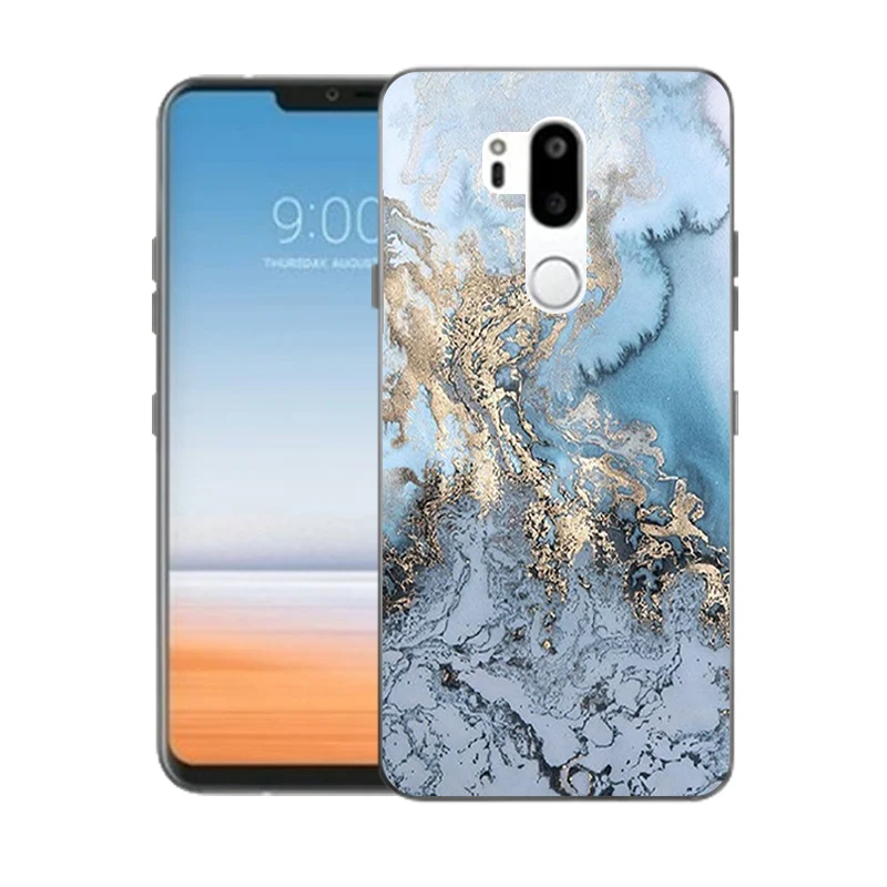 TPU для LG G7 ThinQ облегающий чехол 6," для LG G710 задняя крышка Мягкий Силиконовый Модный чехол с принтом для LG G710 полная защита - Цвет: 01