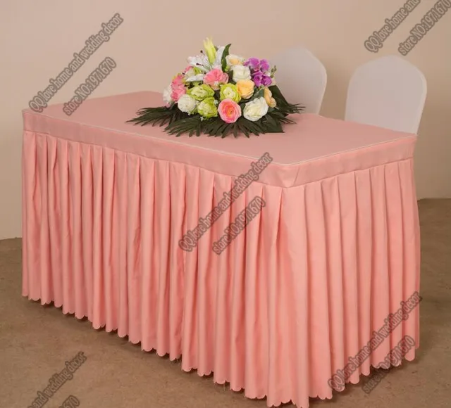 Custom office table cloth set table skirt cover long check in desk