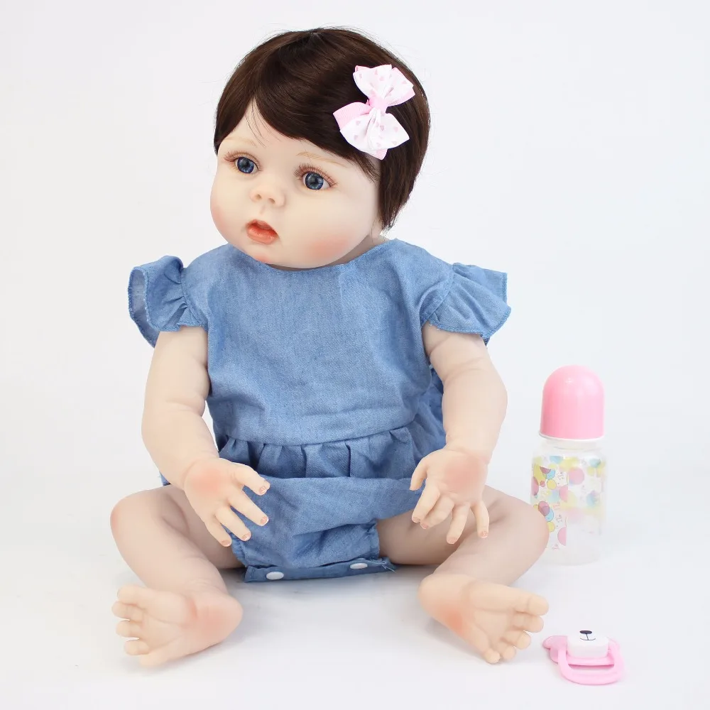 55 см полностью силиконовые куклы Reborn Baby, реалистичные игрушки для детей, подарок на день рождения, Bebes Alive Vlnyl, куклы для новорожденных девочек, игрушки для купания