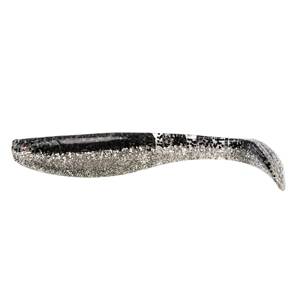 6pcs Swimbaits Minnow/Shad Paddle Tail Worms Soft Fishing Lures Baits for Saltwater and Freshwater Bass Trout Walleye Lure