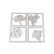

Home Fashion Squares Floral Metal Cutting Dies for DIY Scrapbooking Photo Album Paper Card