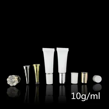 

free shipping 10ml/10g white cosmetics hoses,eye cream/essence fluid repackaging hose.soft tube.