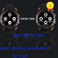 Новое поступление лучший подарок для мужа бойфренда в деловом стиле Smart Watch для человека поддержка ответа на вызов напоминание для iPhone 7