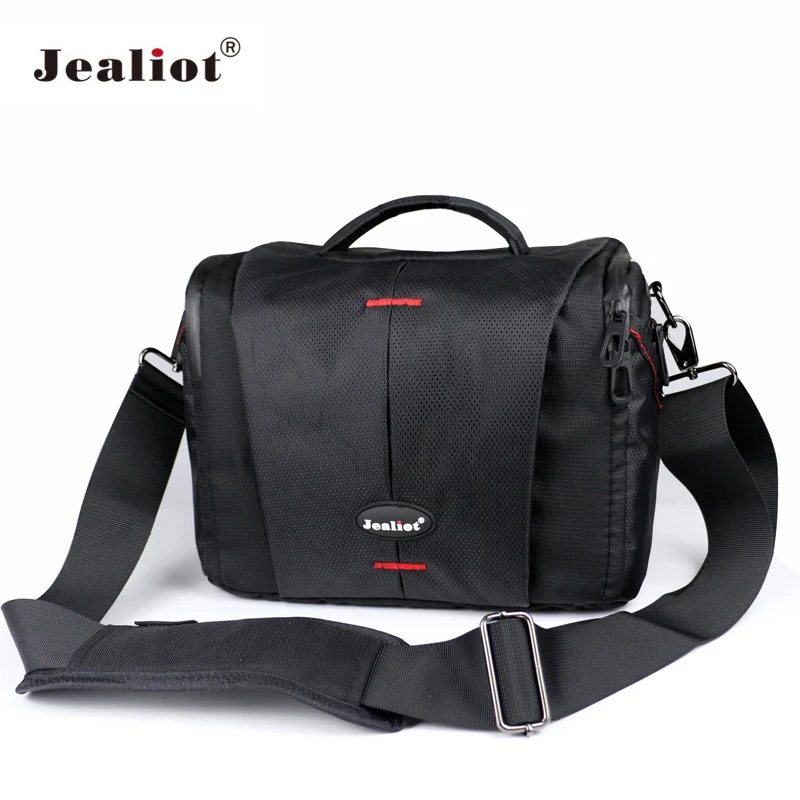 

Jealiot Fashion Camera Bag Polyester Shoulder Bag DSLR SLR Photo digital Video lens Case for Canon Nikon Olympus Panasonic black