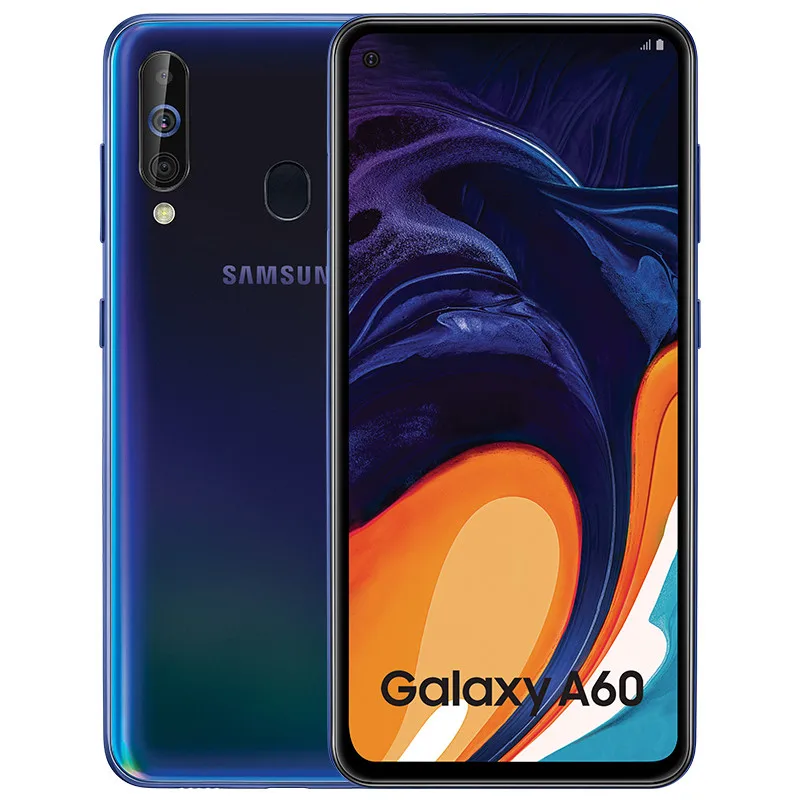 Samsung Galaxy A60 SM-A6060 6," полный экран 2340*1080 Android 9,0 Восьмиядерный Поддержка NFC 32 Мп+ 8 Мп+ 5 Мп 3500 мАч лицо+ отпечаток пальца ID - Цвет: 6G 64G Black