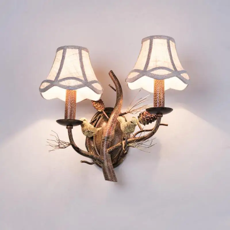 American vintage bird Wall lamps abajur indoor hallway LED Wall Light Bedside Industrial LED