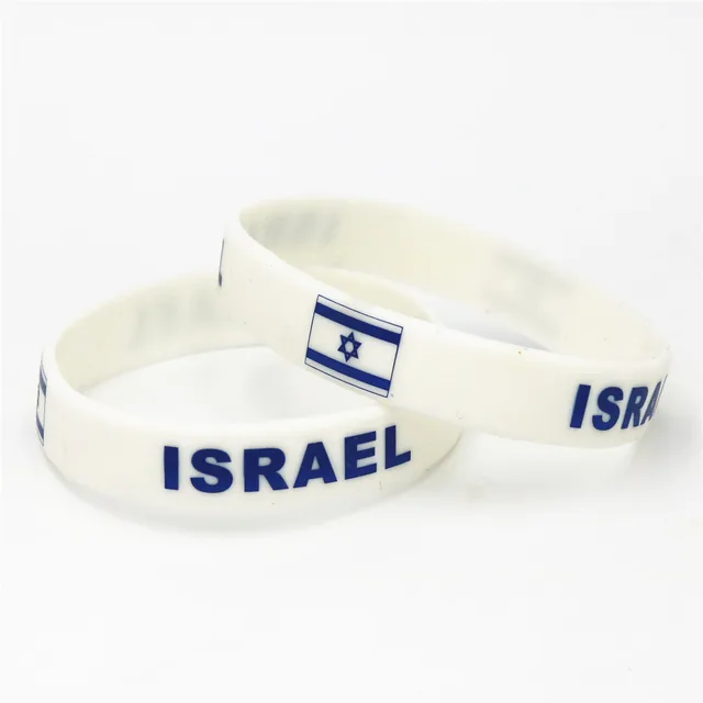 1pc Football Team Sport Israel Flag Silicone Wristband White Soccer 1pc Football Team Sport Israel Flag Silicone Wristband White Soccer Fans Rubber Bracelet Bangles Jewelry 2018