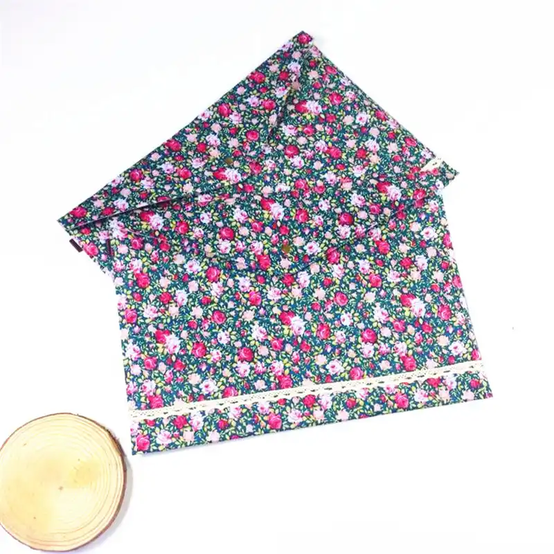 Vintage A4 Documents File Bags Dots Garden Flower Printing ONE