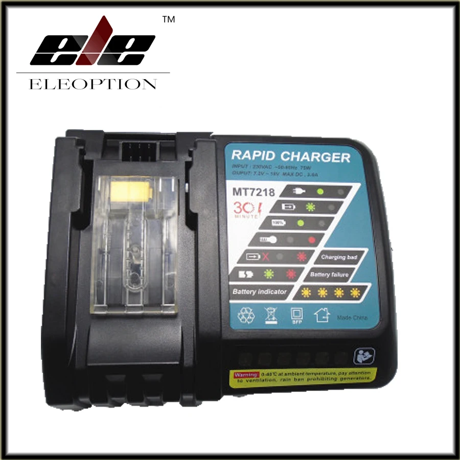 

7.2V-18V Power Tool Li-Ion Battery Charger Replacement for Makita 7.2V to 18V BL1830 BL1815 BL1430 DC14SA DC18SC DC18RC DC18RA